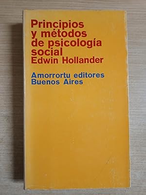 Image du vendeur pour PRINCIPIOS Y METODOS DE PSICOLOGIA SOCIAL (Traduccion Anibal C. Leal) mis en vente par Gibbon Libreria