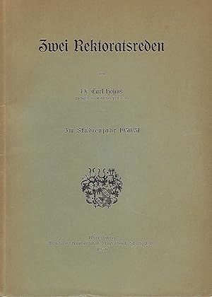 Seller image for Zwei Rektoratsreden. Im Studienjahr 1930/31. 27,5 x 19 cm. for sale by Antiquariat L�cke, Einzelunternehmung