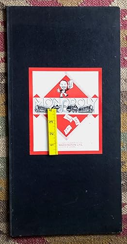 Seller image for Monopoly 453689 [ BOARD GAME COMPLETE, FOLDING BLACK BOARD + 28 STREET S + 32 CHEST & CHANCE + 12 WOOD HOTELS + 32 HOUSES + MONEY + 6 CARD PLACE HOLDERS + CARD DICE + RULES BOOKLET + SHORT GAME RULES IN ORIGINAL BOX ]. LIKELY FIRST UK EDITION, SCARCE for sale by Deightons