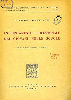 Seller image for L'ORIENTAMENTO PROFESSIONALE DEI GIOVANI NELLE SCUOLE for sale by Le-Livre