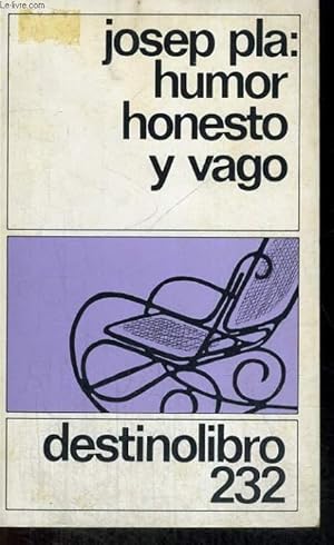 Imagen del vendedor de HUMOR HONESTO Y VAGO a la venta por Le-Livre