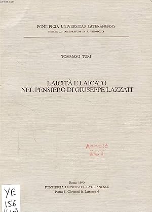 Bild des Verkufers fr LAICITA' E LAICATO NEL PENSIERO DI GIUSEPPE LAZZATI zum Verkauf von Le-Livre