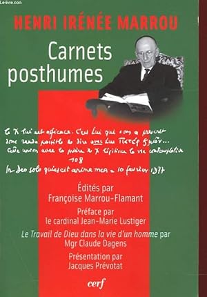 Image du vendeur pour CARNETS POSTHUMES mis en vente par Le-Livre