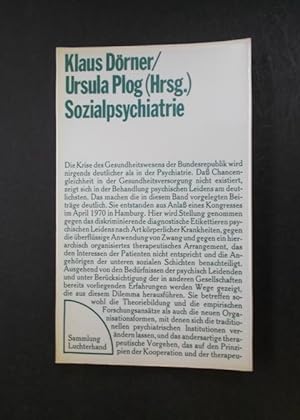 Seller image for Sozialpsychatrie - Pschychisches Leiden zwischen Integration und Emanzipation for sale by Antiquariat Strter