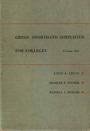 Seller image for Gregg Shorthand Simplified for Colleges for sale by Bookshop Baltimore