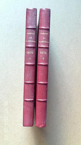 Seller image for Le journal de la jeunesse - Nouveau recueil hebdomadaire illustr - 1875 - Anne complte en 2 volumes, relies par semestre. for sale by CANO