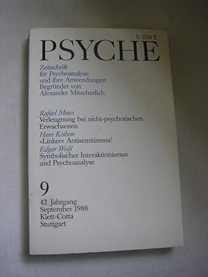 Seller image for Psyche. Zeitschrift fr Psychoanalyse und ihre Anwendung. Heft 9, 42. Jahrgang September 1988 for sale by Versandantiquariat Rainer Kocherscheidt
