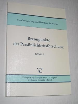 Imagen del vendedor de Brennpunkte der Persnlichkeitsforschung. Band 1 a la venta por Versandantiquariat Rainer Kocherscheidt