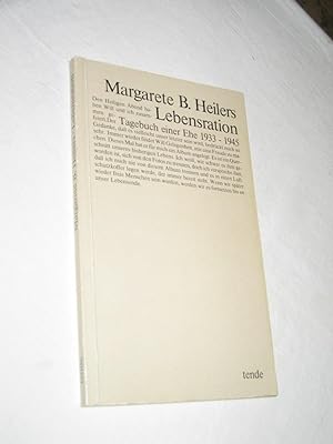Bild des Verkufers fr Lebensration. Tagebuch einer Ehe 1933 bis 1945 zum Verkauf von Versandantiquariat Rainer Kocherscheidt