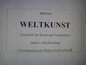 Weltkunst. Aktuelle Zeitschrift für Kunst und Antiquitäten. Nummer 11/2003. 73. Jahrgang