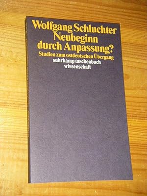 Neubeginn durch Anpassung? Studien zum ostdeutschen Übergang