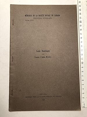 Seller image for Louis Bourdages (Mmoires de la Socit Royale du Canada, Troisime srie, 1924, Tome XVIII) for sale by 2Wakefield