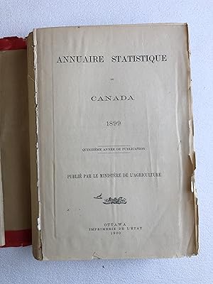 Annuaire statistique du Canada 1899. Quinzième année de publication