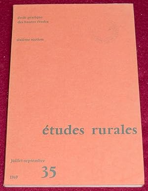 Image du vendeur pour ETUDES RURALES n 35 - Revue trimestrielle d'histoire, gographie, sociologie et conomie des campagnes mis en vente par LE BOUQUINISTE