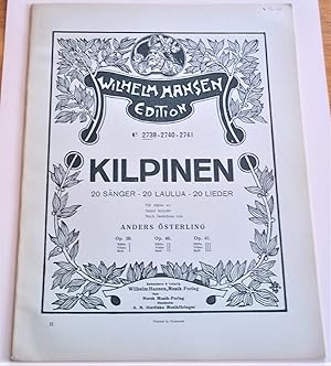 Seller image for Op. Opus 39 Nr. 1, 2, 3, 4, 5, 6 (Sangen, Sorgloshetens Vingar, Forgatmigejer, Sommarens Ljud, Pingst, Svanor) (Wilhelm Hansen Edition No. 2739) (Music Book) for sale by Bloomsbury Books