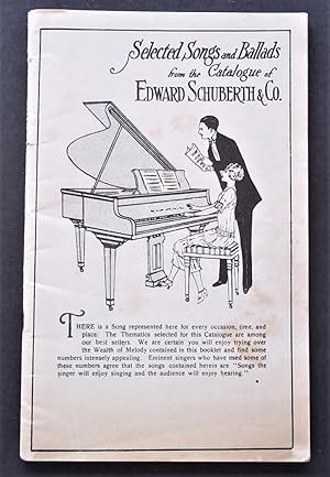 Selected Songs and Ballads from the Catalogue of Edward Schuberth & Co. (Music Catalog)