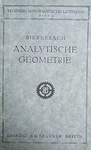 Analytische Geometrie. Teubners mathematische Leitfäden ; Bd. 29