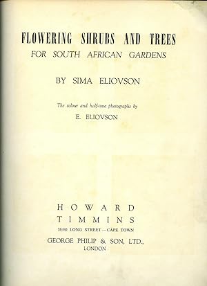 Seller image for Flowering Shrubs and Trees For South African Gardens for sale by Little Stour Books PBFA Member