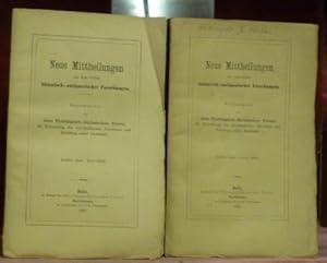 Bild des Verkufers fr Neue Mittheilungen aus dem Gebiet historische-antiquarischer Forschungen. Hrsg. von dem Thringisch-Schsischen Verein fr erforschung des vaterlndischen Alterthums und Erhaltung seiner Denkmale. 12. Band, 1. und 2. Hlfte. zum Verkauf von Bouquinerie du Varis