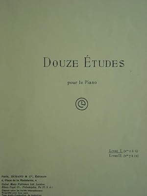 Immagine del venditore per Douze Etudes pour le Piano. Livre I (No. 1  6) / Heft 1 mit den Etuden 1 - 6. Ausgabe fr Klavier zu 2 Hnden. Oevre originale. venduto da Antiquariat Tarter, Einzelunternehmen,