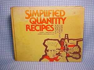 Imagen del vendedor de Simplified Quantity Recipes: Nursing/Convalescent Homes and Hospitals a la venta por Gene The Book Peddler