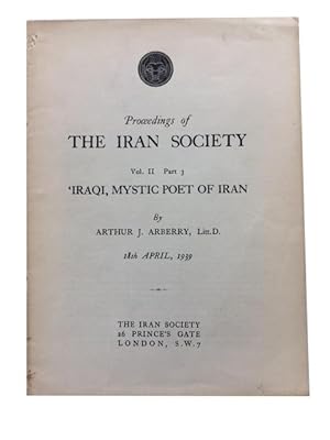 Imagen del vendedor de Iraqi, Mystic Poet of Iran a la venta por McBlain Books, ABAA