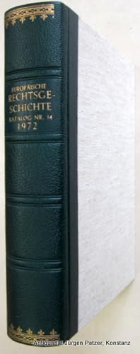 Image du vendeur pour Teil 1: Literatur zur Geschichte der Rechtswissenschaften. Antiquariatskatalog 14 der Fa. Sauer & Auvermann. Glashtten 1972. Gr.-8vo. Mit zahlreichen Abbildungen. 464 S. Or.-Hldr. mis en vente par Jrgen Patzer