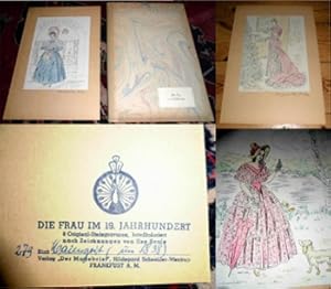 Die Frau im 19. Jahrhundert. 8 Original - Steingravuren, handkoloriert, nach Zeichnungen von Ilse...