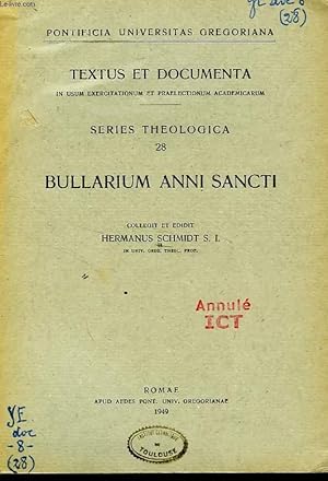 Seller image for BULLARUM ANNI SANCTI for sale by Le-Livre