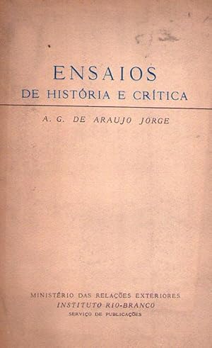 Imagen del vendedor de ENSAIOS DE HISTORIA E CRITICA a la venta por Buenos Aires Libros