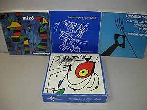 Seller image for Joan Miro: MIRO Peintures Sculptures Dessins Ceramiques; Sculptures De Miro Ceramiques De Miro et Llorens Artigas; Hommage a Joan Miro: (3 vol Miro set w/2 original lithos) for sale by Amber Unicorn Books