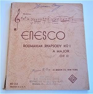 Immagine del venditore per Roumanian Rhapsody No. 1 in A Major, Moderato (Op. Opus 11) (M. Baron Co. Music Book No. 133) venduto da Bloomsbury Books