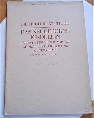 Seller image for Das Neugebor'ne Kindelein: Kantate Fur Vierstimmigen Chor, Streicher Und Generalbass (Barenreiter-Ausgabe 717) (Music Book) for sale by Bloomsbury Books