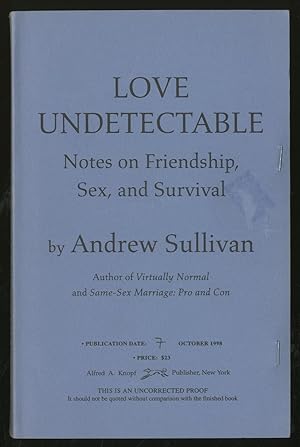 Bild des Verkufers fr Love Undetectable zum Verkauf von Between the Covers-Rare Books, Inc. ABAA