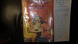 Bild des Verkufers fr Beverly Gray s Career ,College Mystery Series #5 ,in Color Red DustJacket of a 3 Girls sitting with Psychic with White Turban & Green Cloak, around Table with Crystal Ball, 1 Girls wearing Yellow Dress trimmed White Collar on Yellow Cushion zum Verkauf von Bluff Park Rare Books