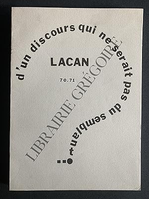 D'UN DISCOURS QUI NE SERAIT PAS DU SEMBLANT-70-71