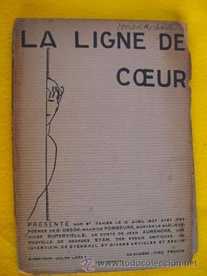 Seller image for LA LIGNE DE COEUR. 9 Cahier, 16 avril 1927 for sale by Librera Maestro Gozalbo