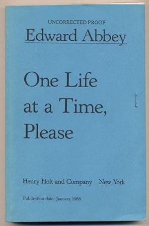 Seller image for One Life at a Time, Please for sale by Ken Sanders Rare Books, ABAA