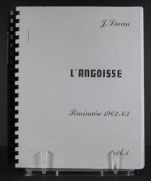 Bild des Verkufers fr L'Angoise. Sminaire 1962-1963. 2 Volumes zum Verkauf von Librairie Bonheur d'occasion (LILA / ILAB)