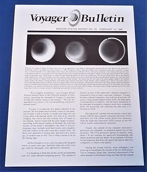 Voyager Bulletin: Mission Status Report No. 78 (February 10, 1986)