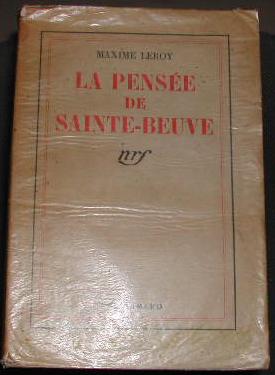 Seller image for La pense de Sainte-Beuve. for sale by alphabets