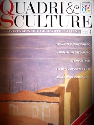 "QUADRI & SCULTURE. La Rivista Mensile dell'arte italiana Anno I Ottobre 1993"