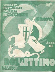 BOLLETTINO DEL SINDACATO PROVINCIALE FASCISTA INGEGNERI DI GENOVA (num. 5 del maggio 1933), Genov...