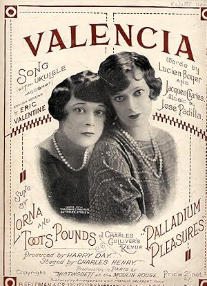 Seller image for Valencia [Vintage Piano Sheet Music] [2] for sale by Little Stour Books PBFA Member