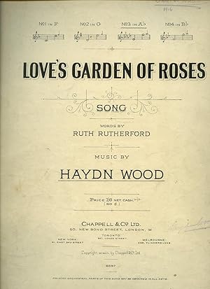 Seller image for Love's Garden of Roses [Vintage Piano Sheet Music] for sale by Little Stour Books PBFA Member
