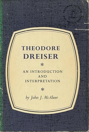 Seller image for Theodore Dreiser: An Introduction And Interpretation for sale by Kenneth A. Himber