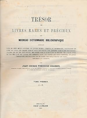 Seller image for Trsor de Livres Rares et Prcieux ou Nouveau Dictionnaire Bibliographique. 7 volumes [of 8] for sale by Barter Books Ltd