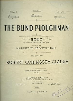 Seller image for The Blind Ploughman Song No. 2 in D; With Organ Accompaniment Ad Lib. [Vintage Piano Sheet Music] for sale by Little Stour Books PBFA Member