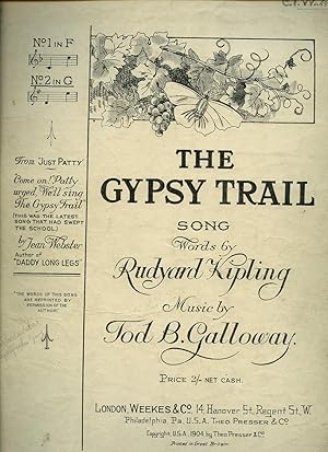 Seller image for The Gypsy Trail. Song No. 2 in G Major [Vintage Piano Sheet Music] [1] for sale by Little Stour Books PBFA Member