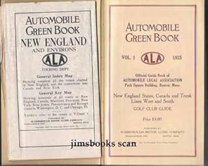 ALA Automobile Green Book Vol 1 1925 New England etc w/map